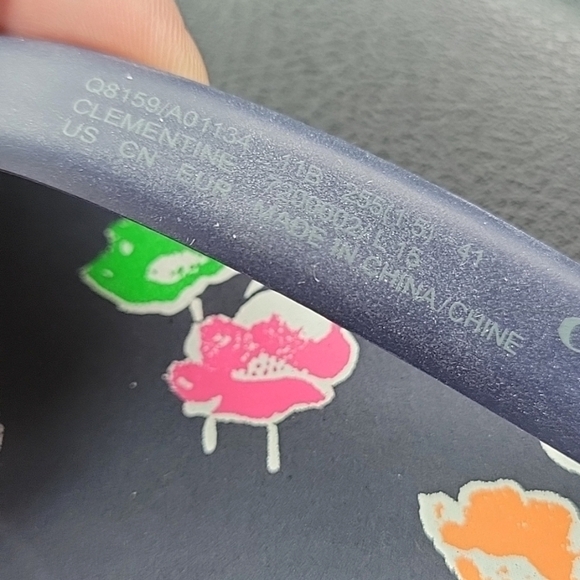 𝅺COACH Clementine Wild Flower Navy Rubber Thong Flip Flop Sandals 11! - Picture 2 of 5